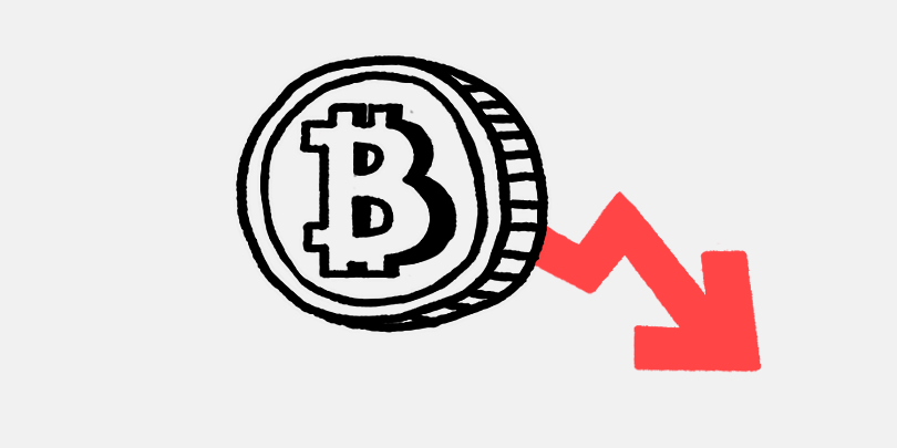 Курс биткоина опускался